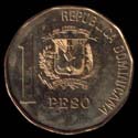 1 peso dominicano anverso
