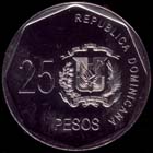 25 pesos dominicano anverso
