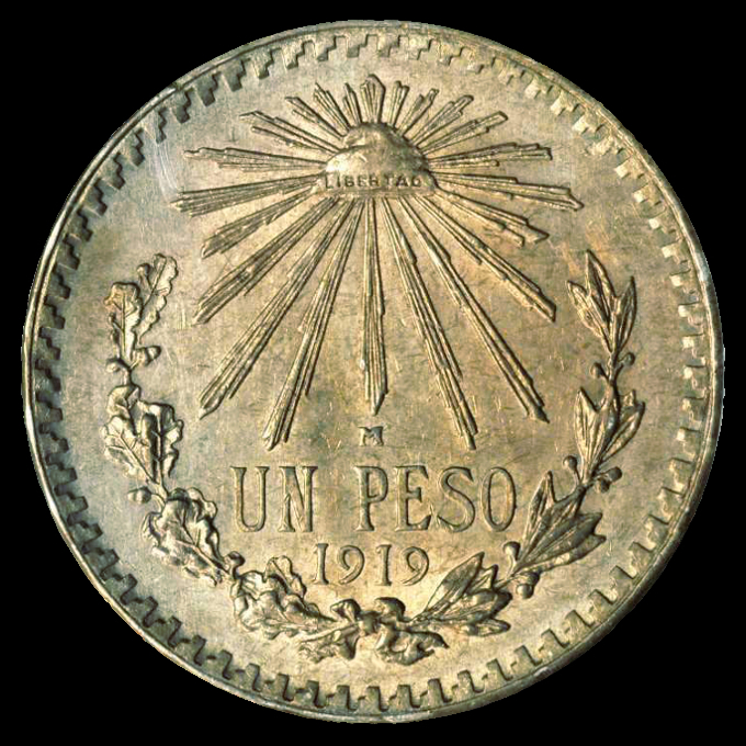 Monedas de 1 Peso Mexicano